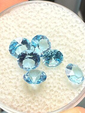 Origami Owl Aquamarine Birthstone Charms March Round Lot of 7 New